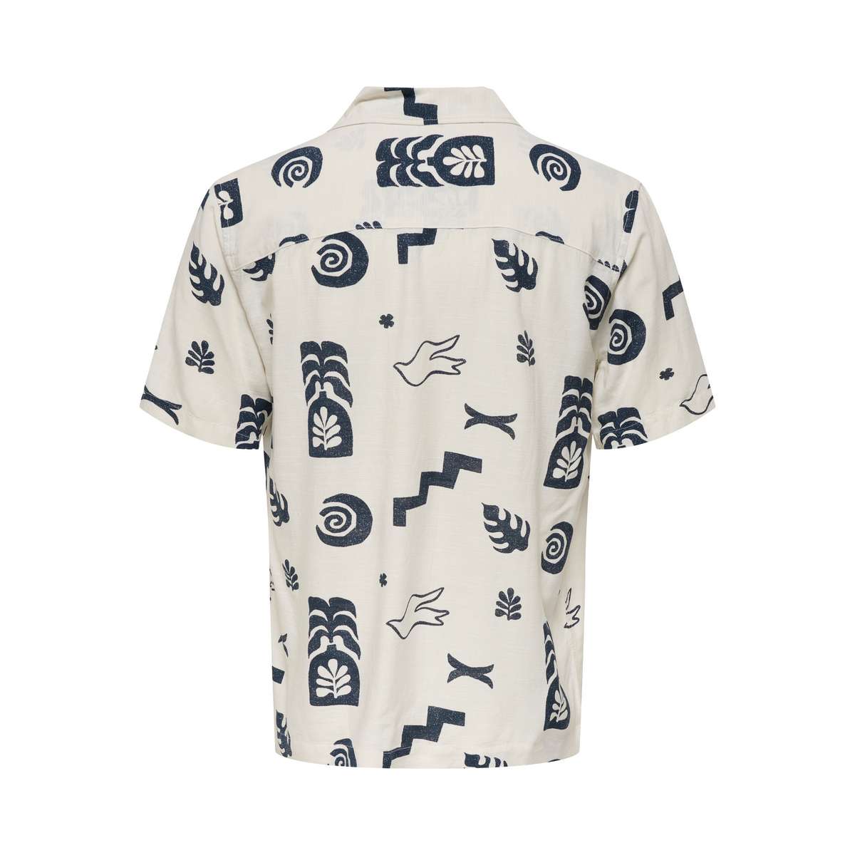 ONLY & SONS MENS RELAXED FIT VISCOSE HARVI RESORT SS SHIRT White - Λευκό - S